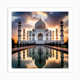 Taj Mahal At Sunset Art Print