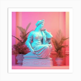 vaporwave greek statue 1 Art Print