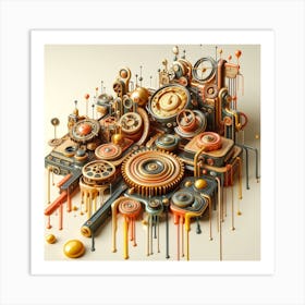 Gears And Gears Art Print