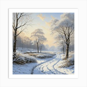 Snowy Path Art Print