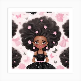 Black Girl With Afro 2 Art Print