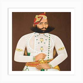 Kunwar Sabal Singh (1848 1881), Vintage Man Illustration Art Print