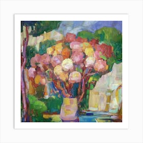 Flowers In A Vase Mallorca Art Print