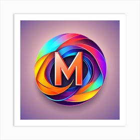 Colorful Letter M 1 Art Print