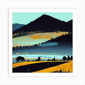 Field At Night Art Print