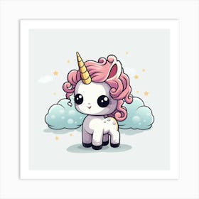 Cute Unicorn 605 Art Print