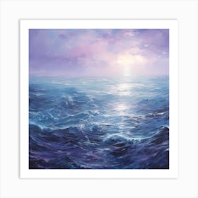 Seawater Harmony: Monet's Lilac Sonata Art Print