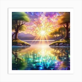 Stained Glass Painting 1 Art Print