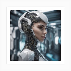 Futuristic Woman 125 Art Print