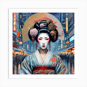 Geisha 3 Art Print