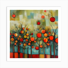 Abstract orchard Art Print