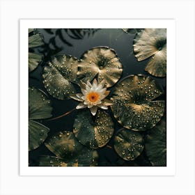 Stockcake Lotus Amidst Leaves 1720412749 1 Art Print