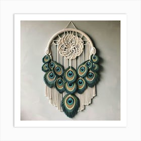 Peacock Tail Inspired (2) Art Print