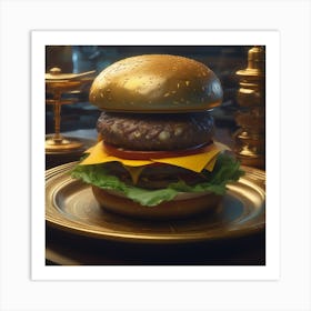 Golden Burger Art Print