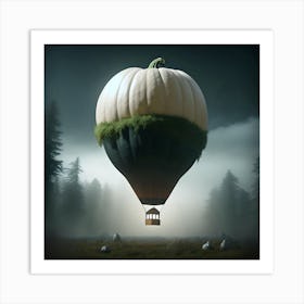 Pumpkin Hot Air Balloon 1 1 Art Print