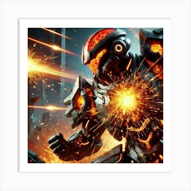 Lava Sentinels Withstanding Energy Weapons Art Print