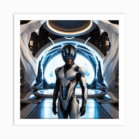 Futuristic Man In Futuristic Suit 24 Art Print