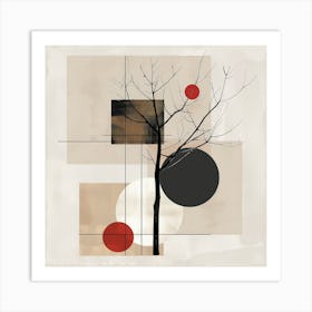Geometry in Nature: Minimalist Rendition of a Tree Art Print