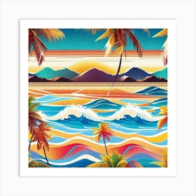 Day At The Beach Art Print