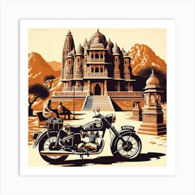 Shriva temple, Rajasthan,India. Vintage  Art Print