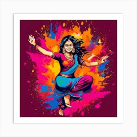 Holi Painting 1 Art Print