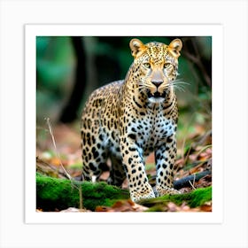 Leopard In The Forest Art Print