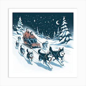 Sleigh ride Art Print