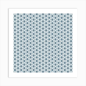 Dentelle de Flocons de Neige Bleu seamless pattern Art Print