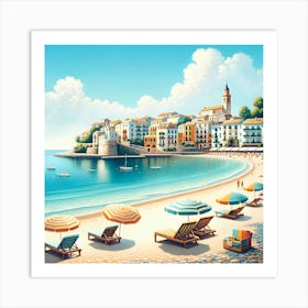 Italy beach summer holiday Art Print