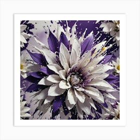 Purple And White Flowers Art Print