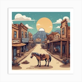 Old West Town 42 Art Print