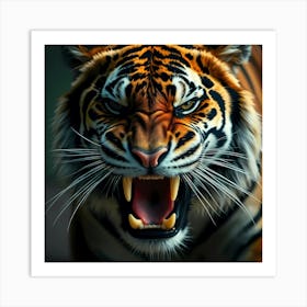 Tiger Roaring 1 Art Print