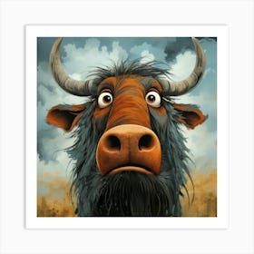 Cute Oxen Affiche