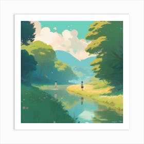 Landscape Painting 199 Art Print