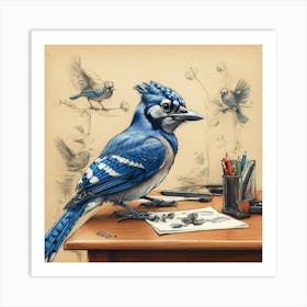 Blue Jay 15 Art Print