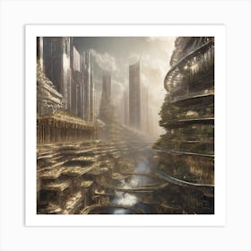 Futuristic City 38 Art Print