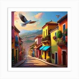 Colorful Street 1 Art Print