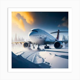 Airplane On Snow (68) Art Print