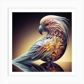 Glass Parrot 2 Art Print