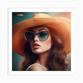 Woman In A Hat 7 Art Print