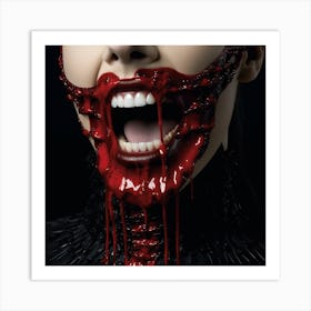 Bloody Mouth Art Print