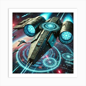 A Futuristic Sci Fi Scene Peacekeeper Scout Sensor Arrays Retry Art Print