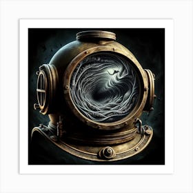 Cave diver II Art Print