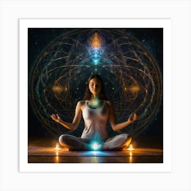 Meditating Woman Art Print