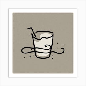 Iced Coffee cup Art Print