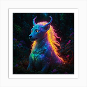 Unicorn In The Forest 8 Art Print