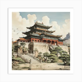 Chinese Temple 3 Art Print