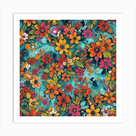 Floral Pattern 3 Art Print