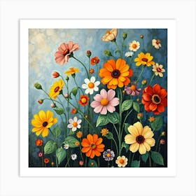 Colorful Flowers 5 Art Print