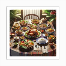 Thanksgiving Table Art Print